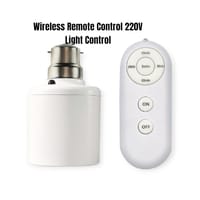 Smart B22 to E27 LED Lamp Holder with Wireless Remote | AC 85–265V | Timer Control | Adjustable Light Socket Converter_img_0