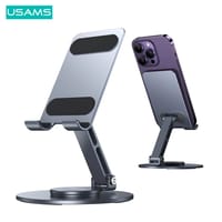 USAMS ZJ074 Aluminum Alloy 360 Rotating Folding Holder for Phone / Tablet_img_0