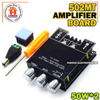 502MT Bluetooth 5.0 Super Base Amplifier Board with Acrylic Box Sell 2.0 Channel 2x50W Power Audio Stereo Amplifier Board AUX Bass Treble AMP similar ZK-502M CA-502MT ZK-502MT_img_0