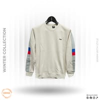 FILA Winter Collection Contrast Sleeve Crewneck Sweatshirt – Off-White_img_0
