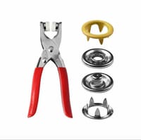 Snap Button Tools Press Studs Pliers Tool 9.5mm Snap Fasteners Tool Kit Hollow and Solid Metal Prong Snaps Buttons Clothing Leather Crafting Sewing Access Baby clothes button DIY Clothes installation Tool_img_10