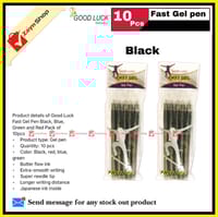 Good Luck Fast Gel Pen Black, Blue, Green and Red Pack of 10pcs_img_0