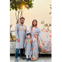 Couple Dress, 1 Saree,2 Panjabi_img_0