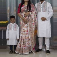 Couple Dress, 1 Saree,2 Panjabi_img_0