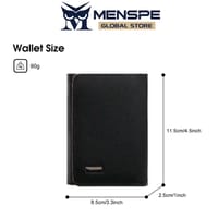 💥MENSPE Anti-Theft RF ID Blocking Safety PU Leather Wallet_img_1