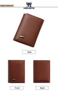💥MENSPE Anti-Theft RF ID Blocking Safety PU Leather Wallet_img_7