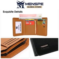 💥MENSPE Anti-Theft RF ID Blocking Safety PU Leather Wallet_img_11