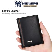 💥MENSPE Anti-Theft RF ID Blocking Safety PU Leather Wallet_img_4