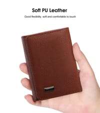 💥MENSPE Anti-Theft RF ID Blocking Safety PU Leather Wallet_img_6
