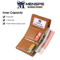 💥MENSPE Anti-Theft RF ID Blocking Safety PU Leather Wallet_img_10
