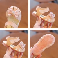 Kids Girls Reinstone Fabric Bow Knot Stylish Summer Sandals (6 months - 3 years) for yours baby smile_img_3