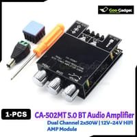 CA-502MT 5.0 Bluetooth Digital Audio Amplifier Board | Dual Channel 2x50W | 12V–24V HiFi AMP Module S0203_img_0