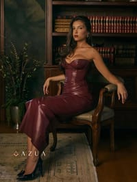Bordeaux Leather Dress_img_2