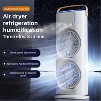 Rechargeable Remote Control Double Head Spray Cooling Fan_img_8