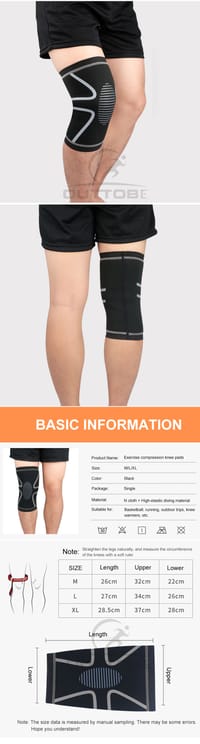 Outtobe 1PCS Knee Pad Knee Support & Braces High Elasticity Knee Guard_img_7