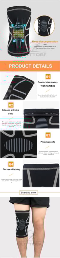 Outtobe 1PCS Knee Pad Knee Support & Braces High Elasticity Knee Guard_img_6
