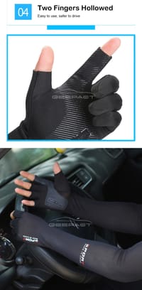 Geepact 2PCS Ice Silk Sleeves Anti_img_7