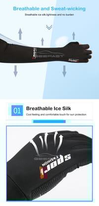 Geepact 2PCS Ice Silk Sleeves Anti_img_8