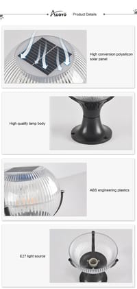 Auoyo Solar LED Light Courtyard Fence_img_8