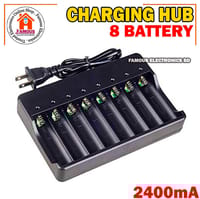 18650 Battery Charger 8 Slots for Rechargeable Batteries and Universal Smart Battery Charger for 18650 18500 18350 Li-Ion Intellicharge Charger 8 Bay (Battery Not Included)_img_0