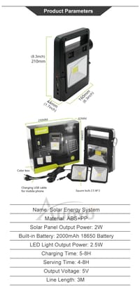 Auoyo Portable Solar Panel Light Solar_img_5