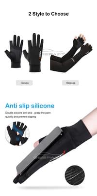 Geepact 2PCS Ice Silk Sleeves Anti_img_11