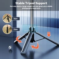 DoomHot Selfie Stick / Accessories Bluetooth Remote Dual Cell Phone Holder_img_3