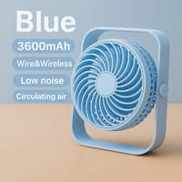 RTAKO D06 Desktop Dual-Layer Circulating Fan – Blue_img_1
