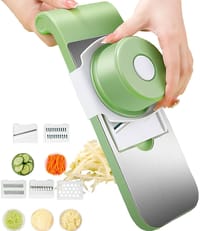 (vegetable cutter) Safe Mandoline Slicer for Kitchen Professional Cucumber Veggie Mandolin Slicer Hand Held Japanese Kitchen Chopping Artifact 5 in 1 Vegetable Potato Chip Slicer for Scalloped Potatoes Kitchen Slicer_img_0