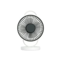 YAGE YG-7999N Rechargeable 8-Inch 360° Rotation Fan with LED Light – White Color_img_0