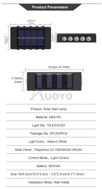 Auoyo 2LED10LED Solar Wall Light_img_10