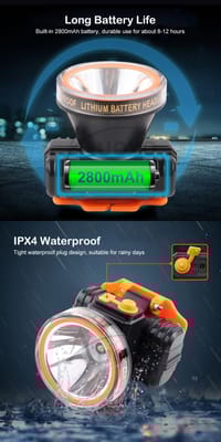 Auoyo IPX4 Waterproof 90�Adjustable Super Bright LED Headlamp_img_7