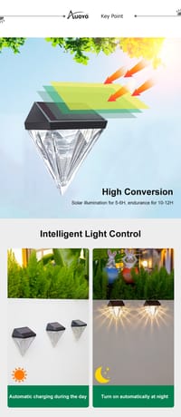 Auoyo Solar Lamp Solar Deck Lights_img_9