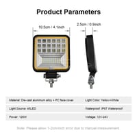 Geepact 45 LED Spotlight Headlight for Car/ Boat /Truck/ Motorcycle/ Construction_img_7