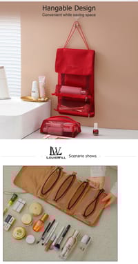 LouisWill Cosmetics Bag Cosmetics Item for Women Detachable Makeup Bags_img_12