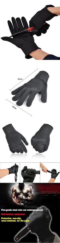 MAYTTO Cut Resistant Work Gloves Anti-Vibration Gloves Heat Resistant Knit_img_8