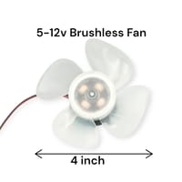 DC 5-12V Brushless Motor with 3 Leaves Clear Plastic Fan Blade for 4-Inch Pedestal/Table Fan_img_0