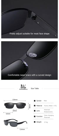 LouisWill Men Glasses Outdoor Sports Glasses_img_9