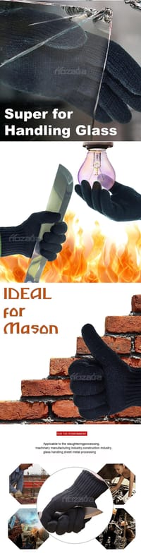 MAYTTO Cut Resistant Work Gloves Anti-Vibration Gloves Heat Resistant Knit_img_9