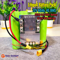 12V 60Ah LiFePO4 Battery Pack with 4S 100A BMS_img_1