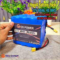 12V 60Ah LiFePO4 Battery Pack with 4S 100A BMS_img_3