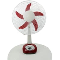 Defender Osk-2912 Rechargeable Table Fan Maroon - 12 Inch_img_0