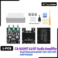 CA-502MT 5.0 Bluetooth Digital Audio Amplifier Board | Dual Channel 2x50W | 12V–24V HiFi AMP Module S0203_img_1