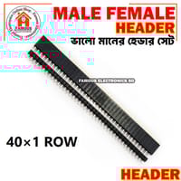 40 Pin 2.54mm Single Row Straight Male + Female Pin Header Strip black_img_1