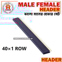40 Pin 2.54mm Single Row Straight Male + Female Pin Header Strip black_img_4