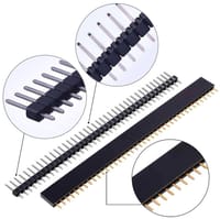 40 Pin 2.54mm Single Row Straight Male + Female Pin Header Strip black_img_6