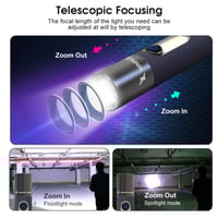 Auoyo light Keychain Torch Mini Telescopic Focusing light Strong Bright_img_4