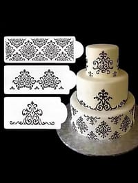 3-Piece Set Cake Decorating Stencils Random Design_img_0