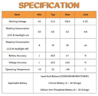 12V/24V/36V/48V Battery Capacity Indicator LCD Display – Blue/Green | Acid, Lead-Acid & Lithium Battery Voltage Tester_img_3