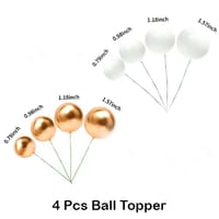 4 pcs Ball Topper White or Gold_img_0